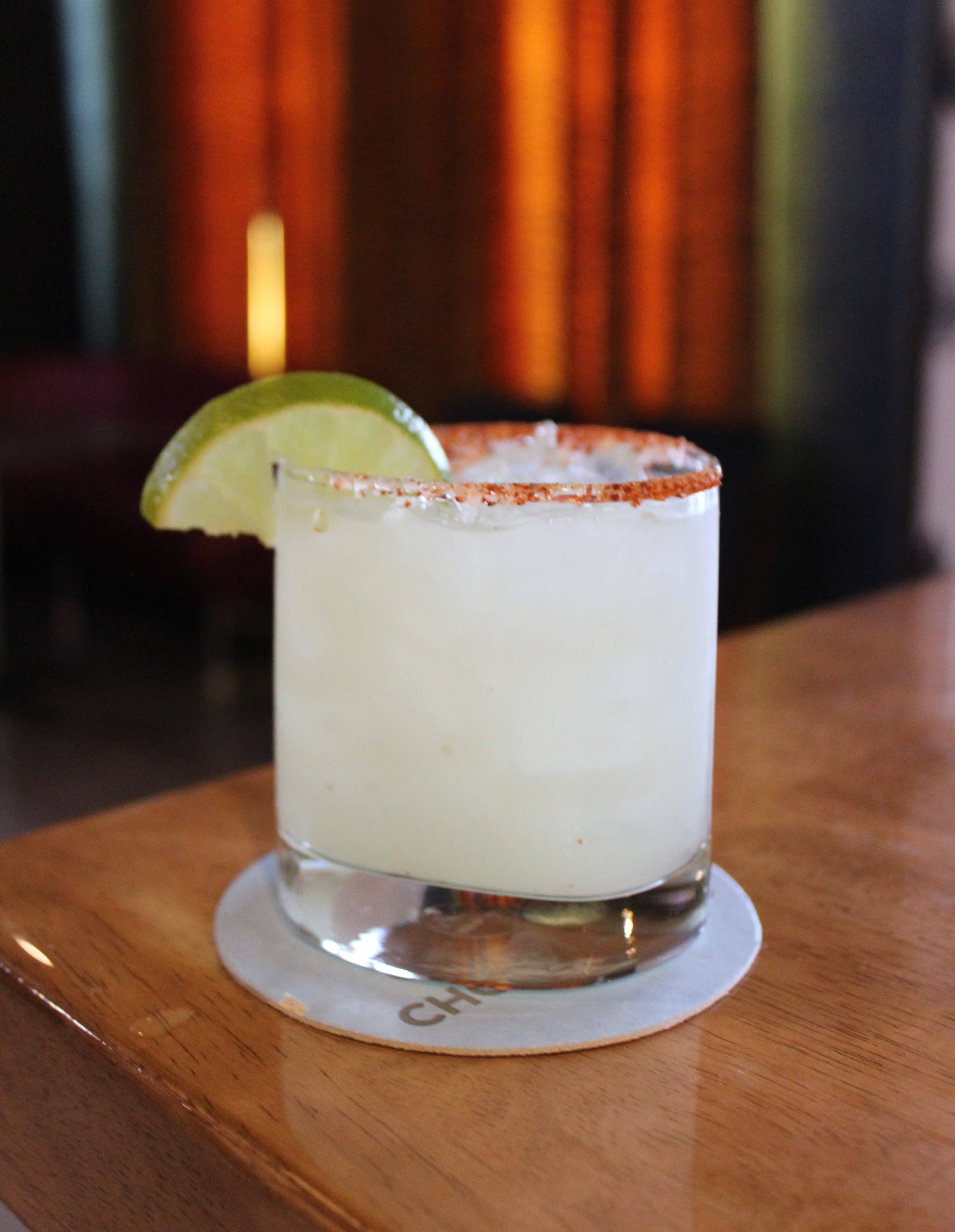 A chili-lime margarita at Reds Crafted Cocktails